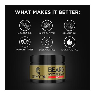 Mancode Beard Softener Cream - Raw 50 gm - Beard Softener