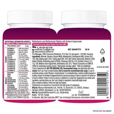 Centrum Women Multivitamins Tablets 50's - Women Health
