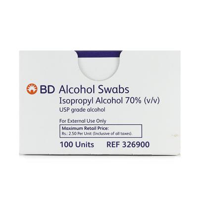 BD Alcohol Swab 100's - Bandages & Dressings