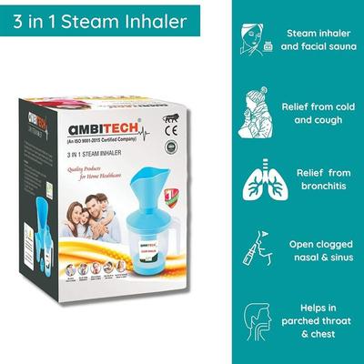 Ambitech 3 in 1 Steam Inhaler and Vaporizer - Nebulizer & Vaporizer