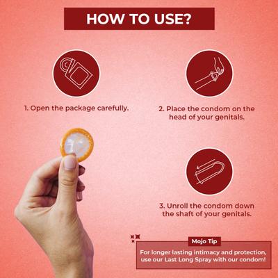 Mojocare Excites Extra Dotted Condoms - Chocolate 10's - Sexual Healthcare