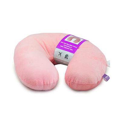 VIAGGI U Shape Feather Soft Microfibre Travel Neck Pillow - Light Pink - Others Ortho Supports