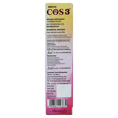COS3 SUGAR FREE DELICIOUS MANGO FLAVOUR Syrup 200ml - Supplements-Vam