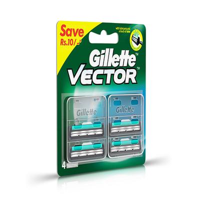 Gillette Vector+ Cartridges 4's - Razors & Cartridges