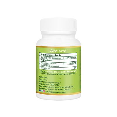 VitaGreen Aloe Vera Capsules 60's - Herbal Dietary Supplement
