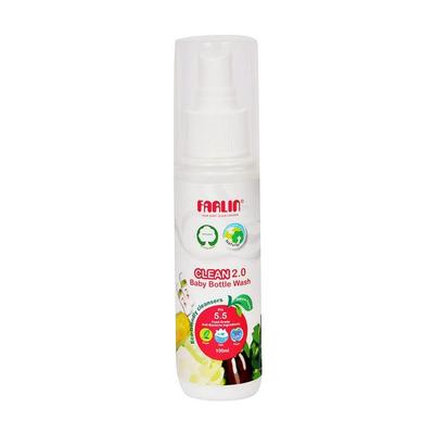 Farlin Clean 2.0 Baby Bottle Wash Liquid 100 ml - Baby Safety