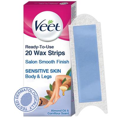 Veet Full Body Waxing Kit - Sensitive Skin Strips 20's - Shaving & Hair Removal