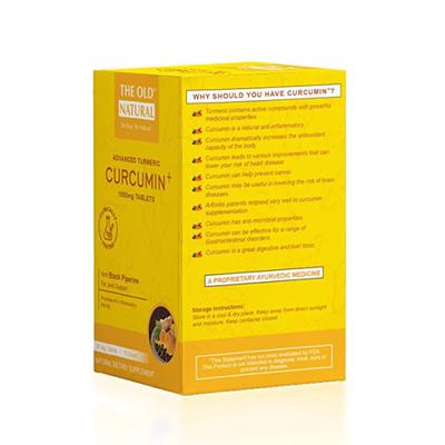 The Old Natural Advanced Turmeric Curcumin+ 1000 mg Veg Tablet 30's - Herbal Dietary Supplement