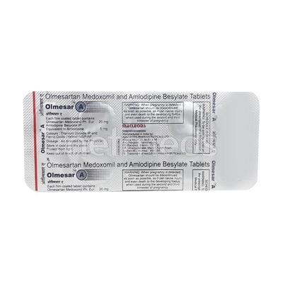 Olmesar A 20mg Tablet 10'S - Hypertension-Ana