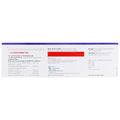 Kabidarba 40mg Injection 1ml - Haematopoiesis-Hae