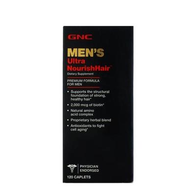 GNC Men's Ultra Nourish Hair Caplets 120's (N) - Multi-Vitamins