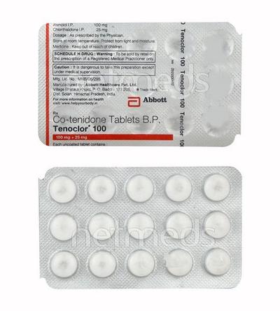 Tenoclor 100mg Tablet 15'S - Hypertension-Bet