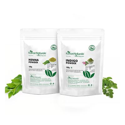 Kerala Naturals Henna Powder 100 gm + Indigo Powder 100 gm - Henna