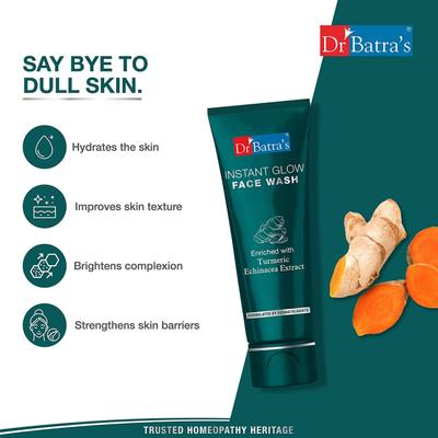 Dr Batra's Instant Glow Face Wash - Turmeric (Pack of 2 x 100 gm) - Face Washes