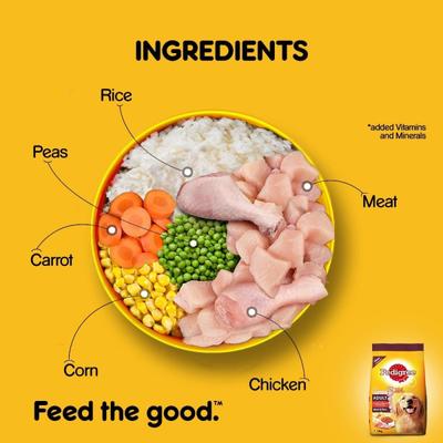 Pedigree Adult Meat & Rice 1200 gm - Petfood