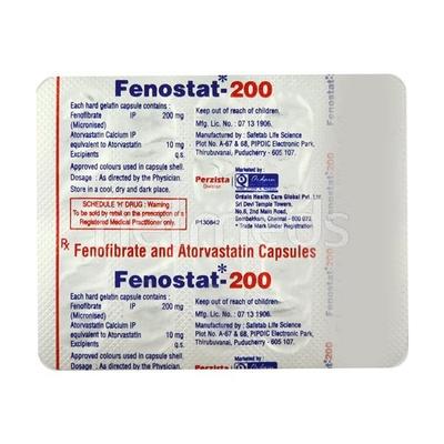 Fenostat 200mg Capsule 10'S - High Cholesterol-Dys