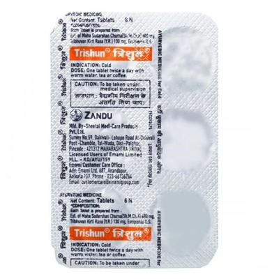 Zandu Trishun Tablet 6's - Speciality Medicines