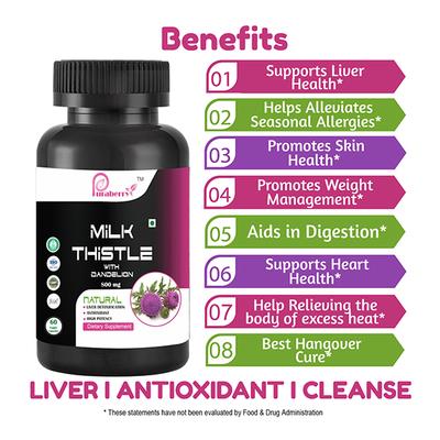 Puraberry Milk Thistle 800 mg Veg Capsule 60's - Vital Health