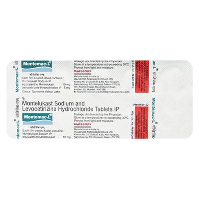 Montemac L Tablet 10'S - Allergies-Ant