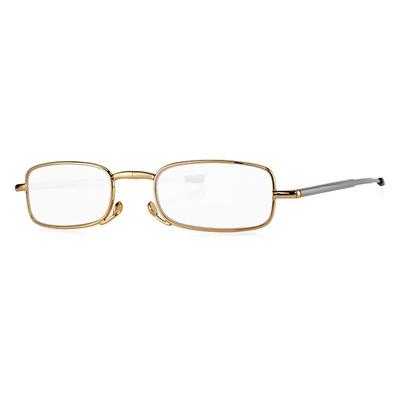 Klar Eye Fold Full Rim Metal Power K-5011 Reading Glass - Gold, 2.75 Power - Men Eyeglasses