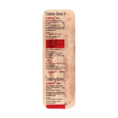 CERIZ Tablet 10's - Allergies-Ant