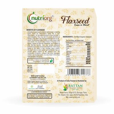 Nutriorg Organic Flaxseed 250 gm - Seeds