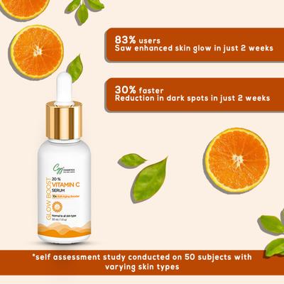 CGG Cosmetics Glow Boost Vitamin C Facial Serum 30 ml + Free Vitamin C Serum 10 ml - Face Serum