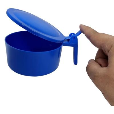 Sahyog Wellness PVC Slovia Spitting Mug with Lid Sputum Pot (100 ml) - Blue 1's - Surgical Instruments