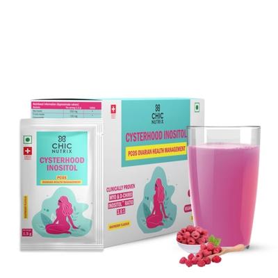 Chicnutrix Cysterhood Inositol - PCOS Ovarian Health Management Sachet - Raspberry Flavour 20's - General Health