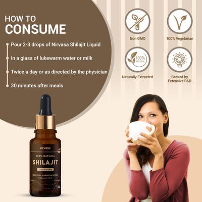 Nirvasa Shilajit Liquid 30 ml - Sexual Care