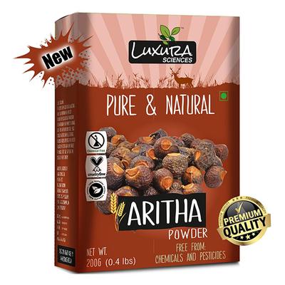 Luxura Sciences Pure & Natural Aritha Powder 200 gm - Hair Masks & Packs