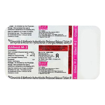 GLIBEST M 2 Tablet 10's - Diabetes-Ant