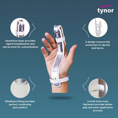 Tynor Finger Ext Splint - Beige (S) - Knee/Ankle/Leg/Foot Supports