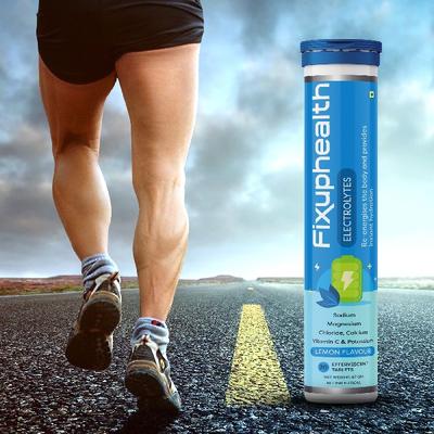 FixUpHealth Electrolytes Effervescent Tablet - Lemon Flavour (Pack of 3 x 20s) 1's - General Health