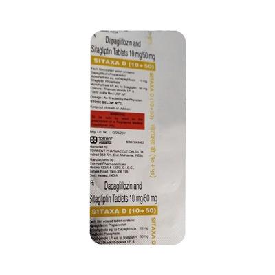 SITAXA D 10+50 Tablet 10's - Diabetes-Ant
