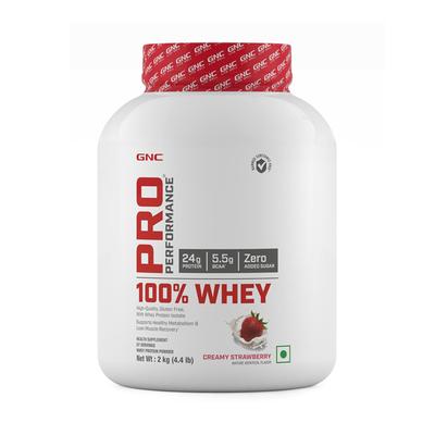 GNC Pro Performance 100% Whey Protein - Creamy Strawberry Flavour 2 kg - Whey Proteins