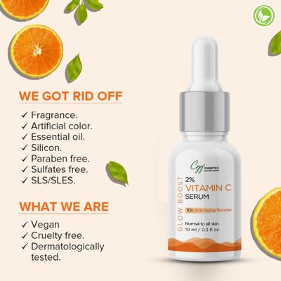 CGG Cosmetics Glow Boost Vitamin C Facial Serum 30 ml + Free Vitamin C Serum 10 ml - Face Serum