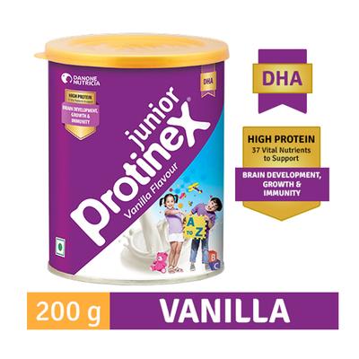 Protinex Junior Powder - Vanilla Flavour 200 gm (Tin) - Kids Nutrition