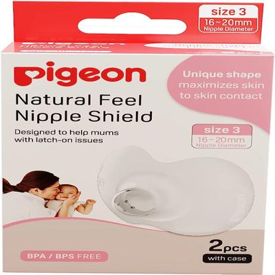 Pigeon Natural Feel Nipple Shield (16 - 20 mm Size 3) 2's - Feeding & Nursing