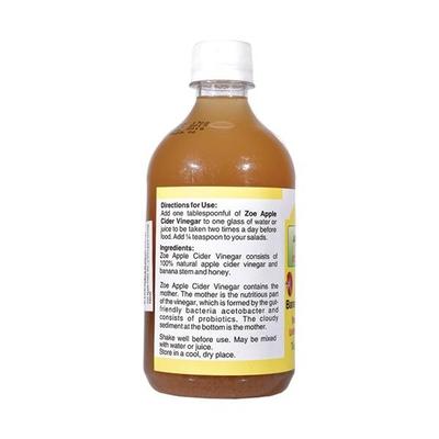 Zoe Apple Cider Vinegar - Banana Stem Juice and Honey 500 ml - Apple Cider Vinegars