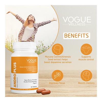 Vogue Wellness Andro Plus Tablet (Pack of 3 x 30's) - Speciality Medicines