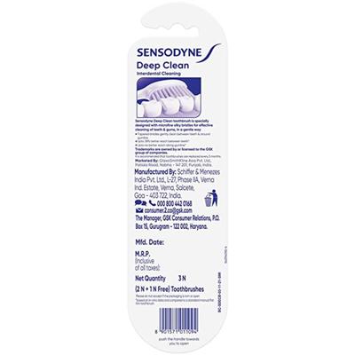 Sensodyne Deep Clean Toothbrush - Extra Soft (Buy 2 Get 1 Free) 1's - Toothbrushes