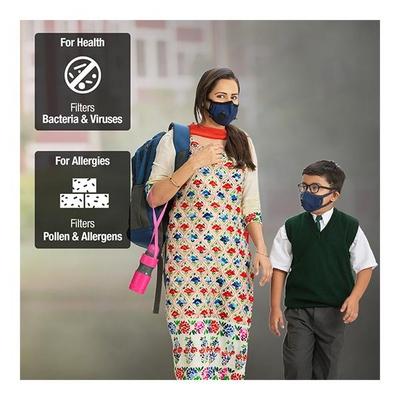 Dettol Cambridge Basic N95 Mask - Anti Virus, Reusable & Washable (Navy Blue, XL) - Face Mask