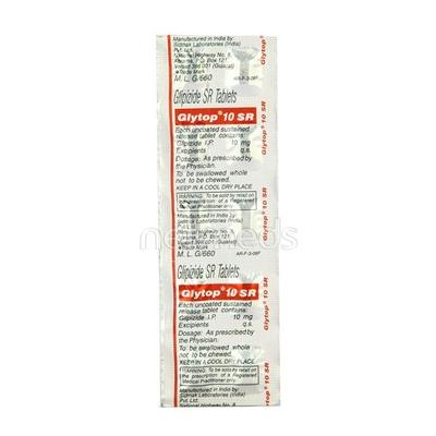 Glytop SR 10mg Tablet 10'S - Diabetes-Ant