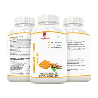Neurapid Curcumin & Piperine Veg Capsule 60's - Herbal Dietary Supplement