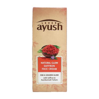 Lever Ayush Natural Glow Saffron Face Cream 50 gm - Skin-Treatment