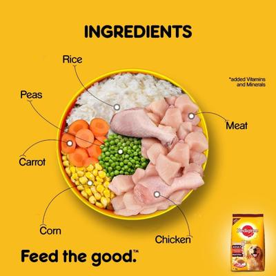 Pedigree Adult Meat & Rice 3000 gm - Petfood