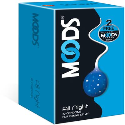 Moods Condoms All Night Climax Delay 20's - Plain/Flavoured Condoms