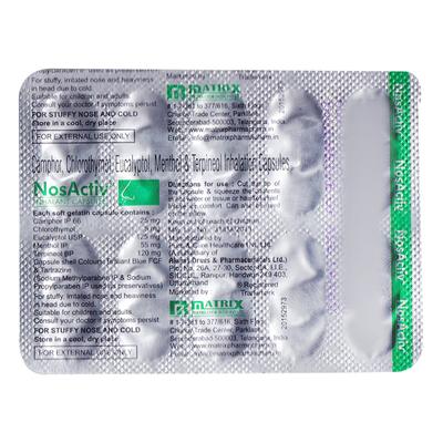 NOSACTIV Inhalation Capsule 10's - Nasal Congestion-Nas