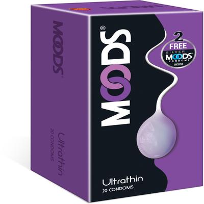 Moods Condoms - Ultrathin 20's - Plain/Flavoured Condoms